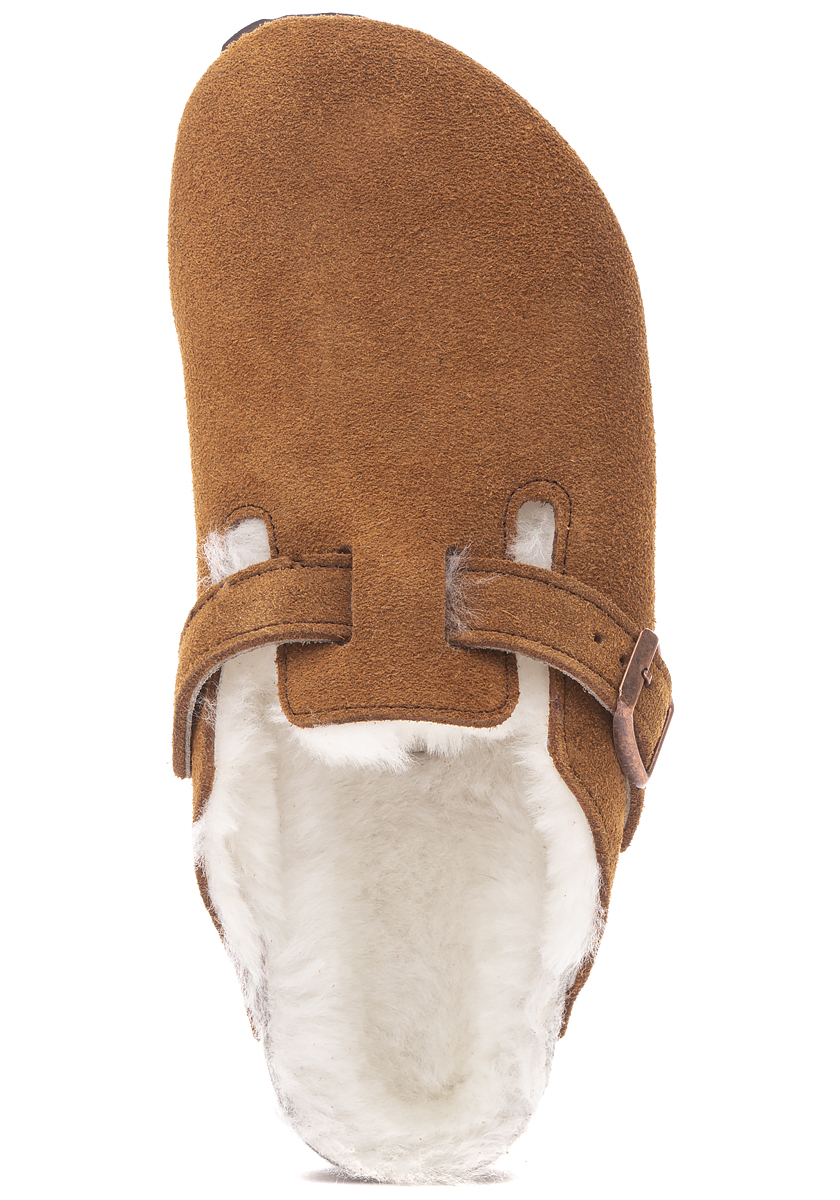 boston shearling suede leather