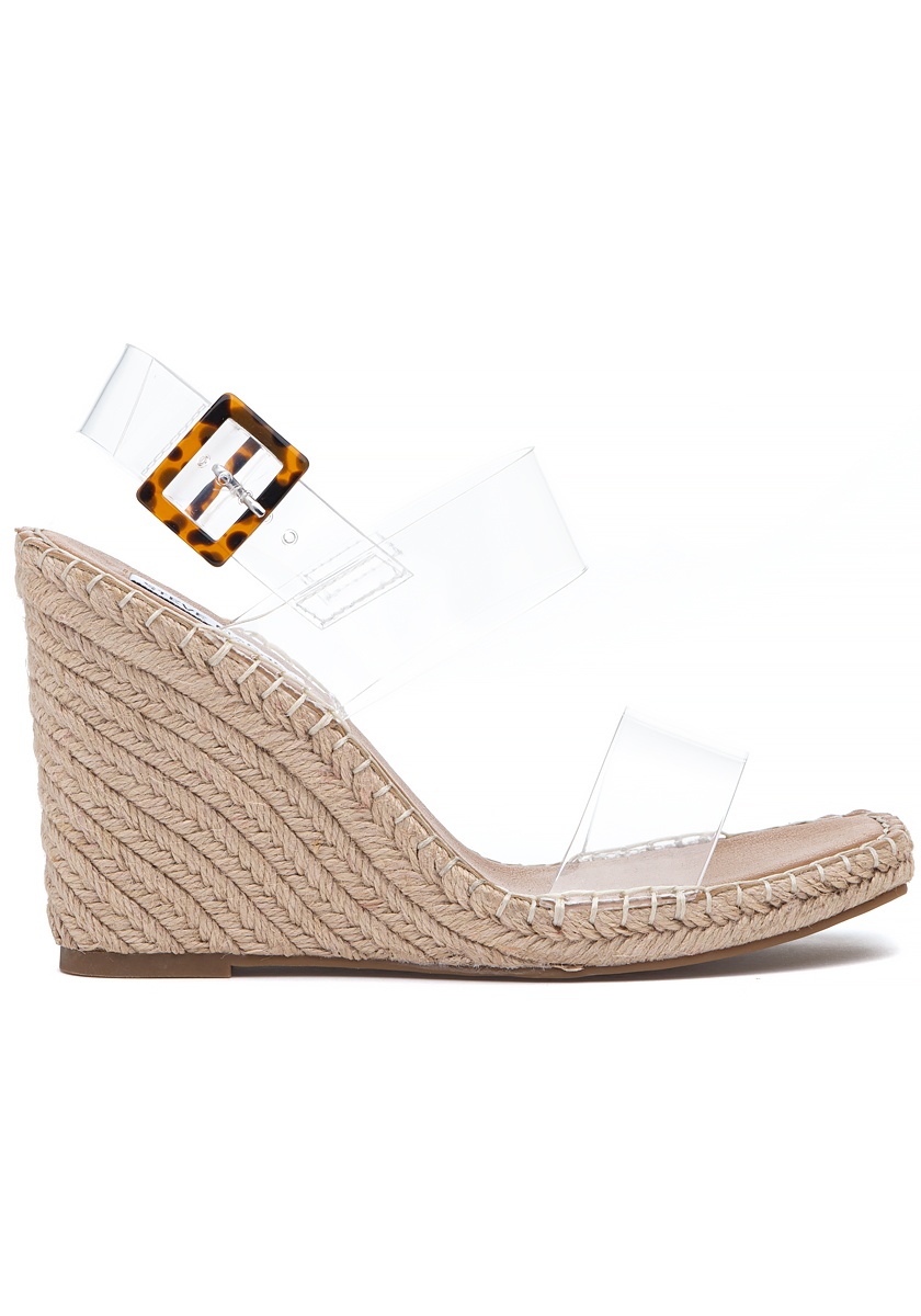 Steve Madden Uri Espadrille Wedge Clear