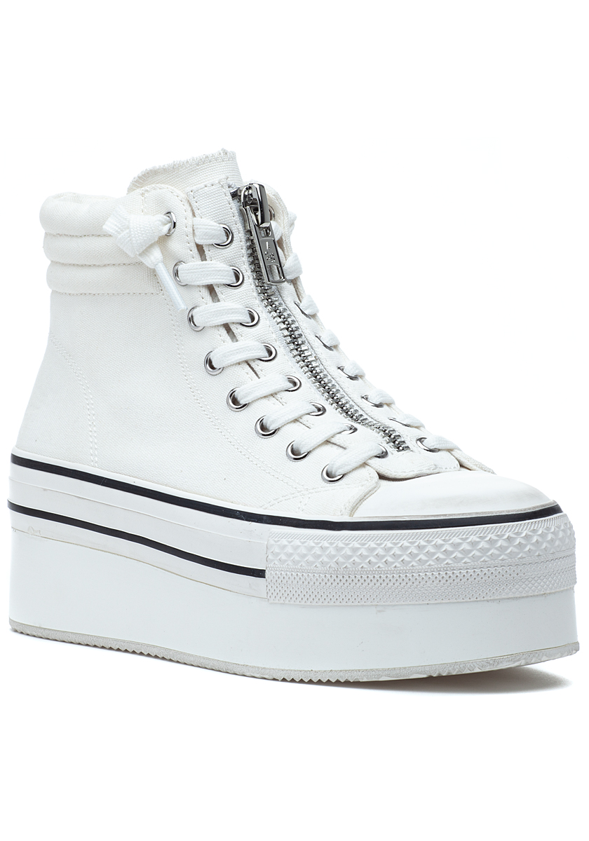 ash jagger canvas platform zip sneakers