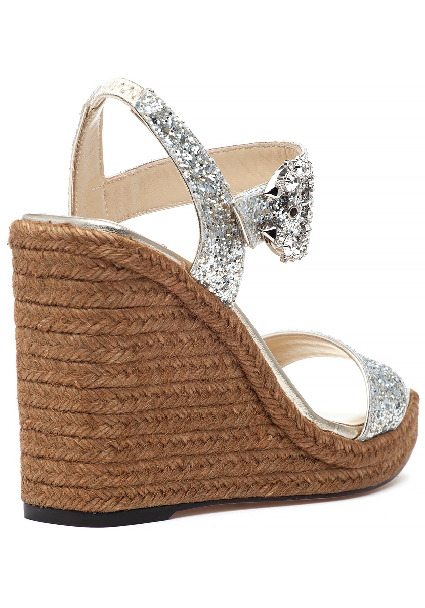 Jimmy★Choo(セールで選べる2色)完売確実MiRabelle110Wedge Jimmy Choo Mirabelle 110 Wedge Platinum Crystal