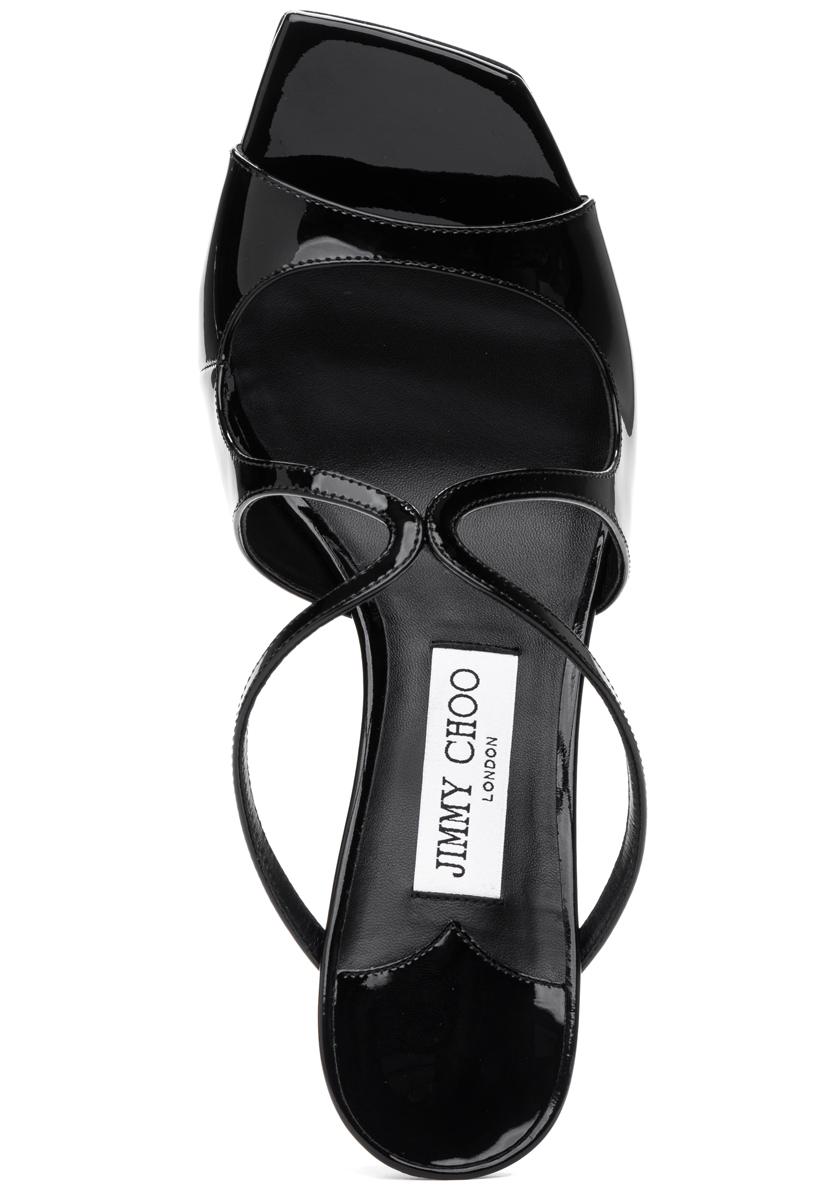 Jimmy Choo Anise 75 Sandal Black Patent