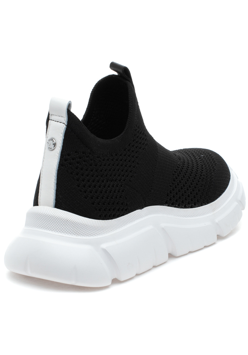 Kicker Sneaker Black Knit - Jildor Shoes