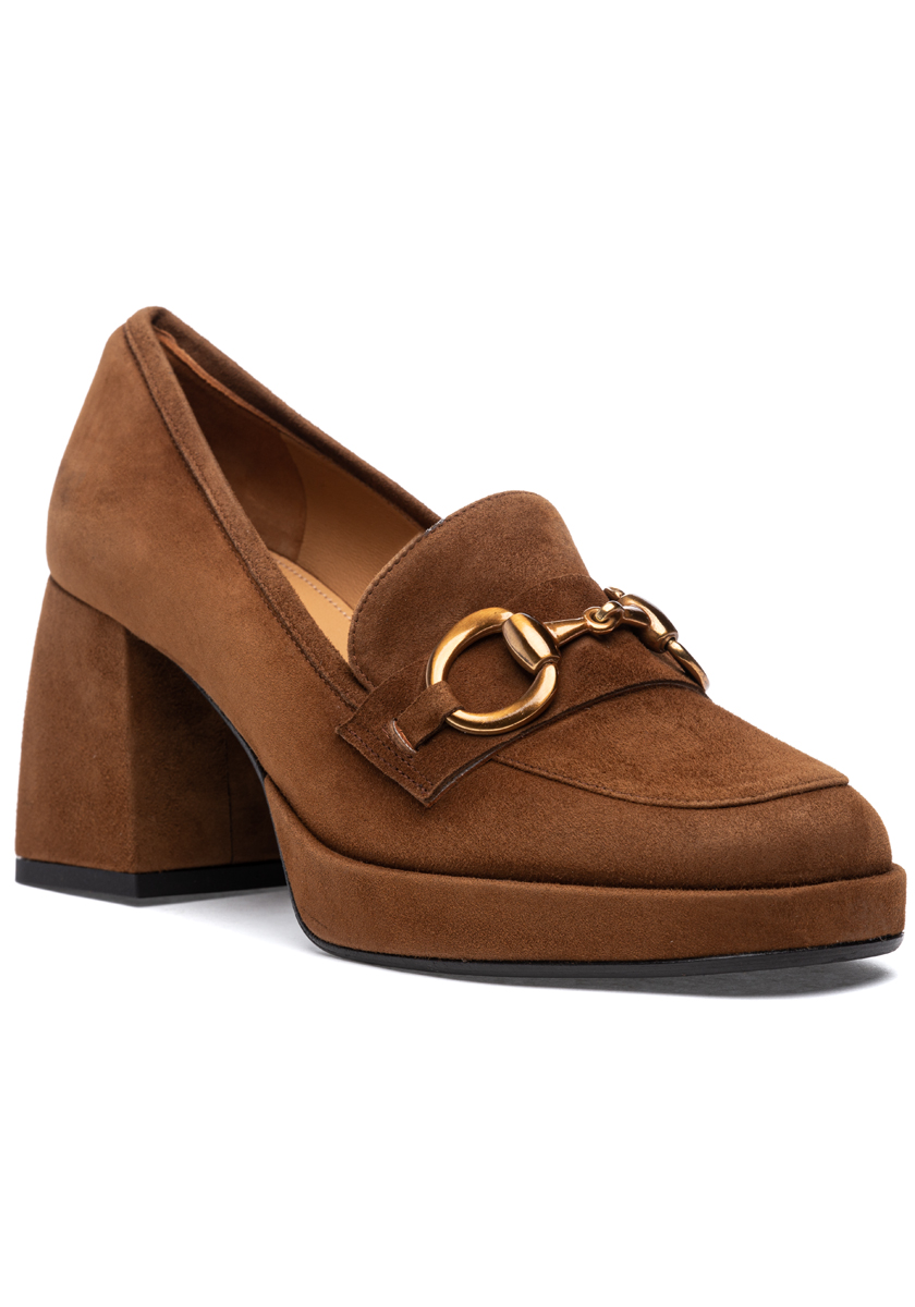 Cal Loafer Pump Brown Suede