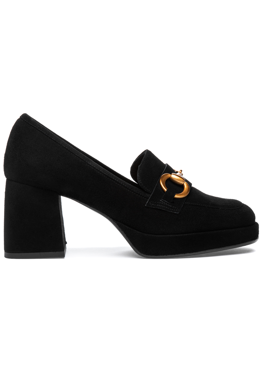 275 Central Cal Loafer Pump Black Suede