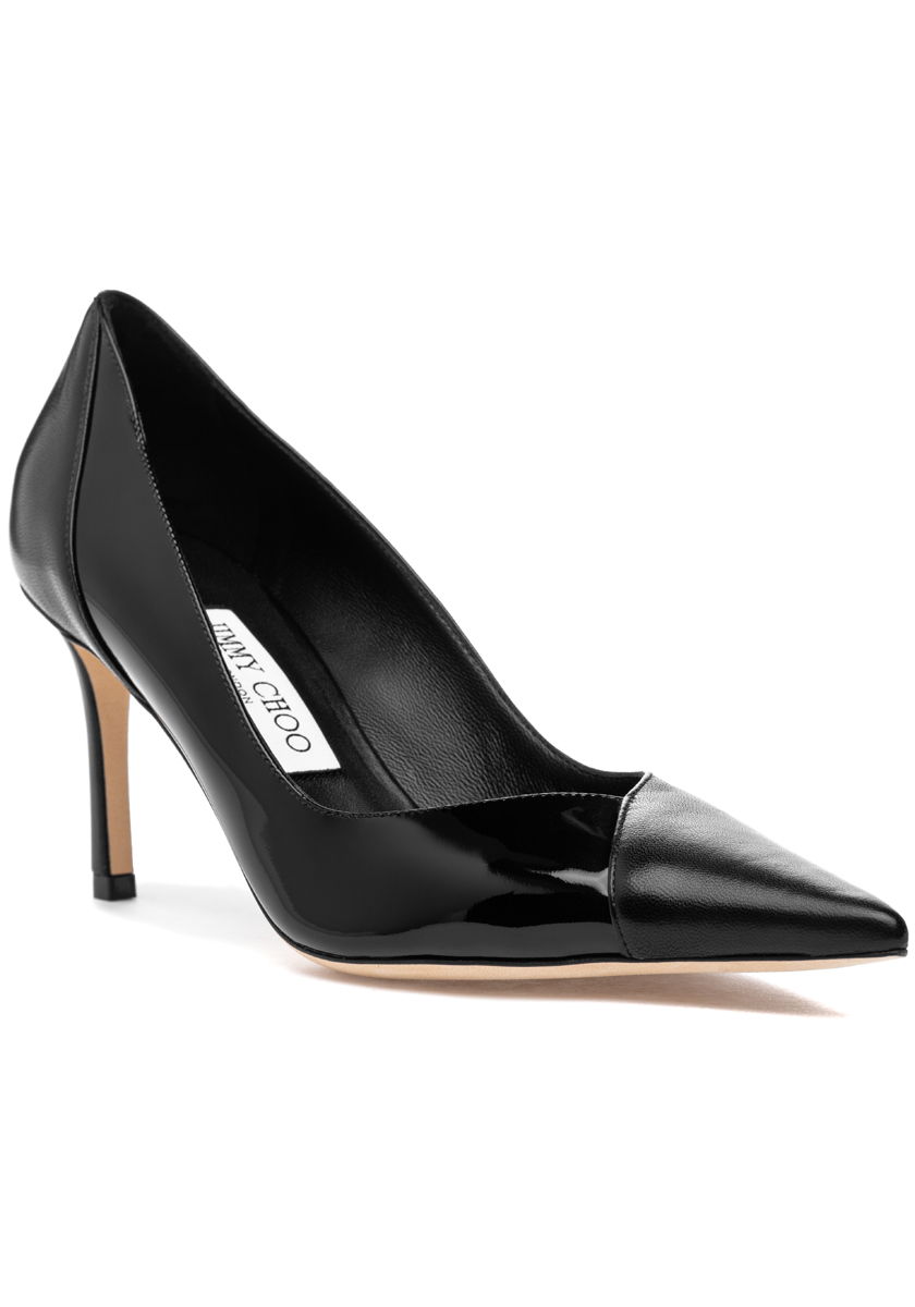 Jimmy Choo Cass 75 Pump Black Leather