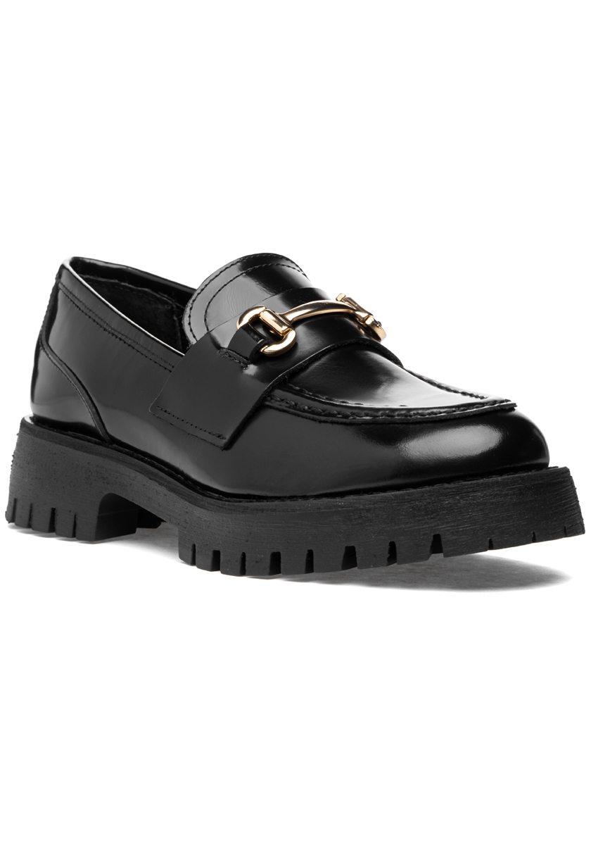 Steve Madden Lando Loafer Black Leather