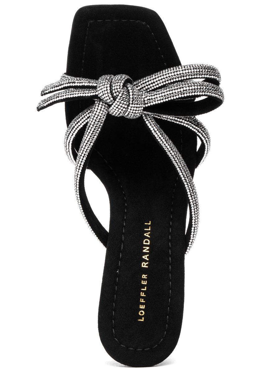 【関税込み】Margi Sandals - Loeffler Randall - Black - Suede Loeffler Randall Margi Bow Heeled Sandal, Black - Monkee's