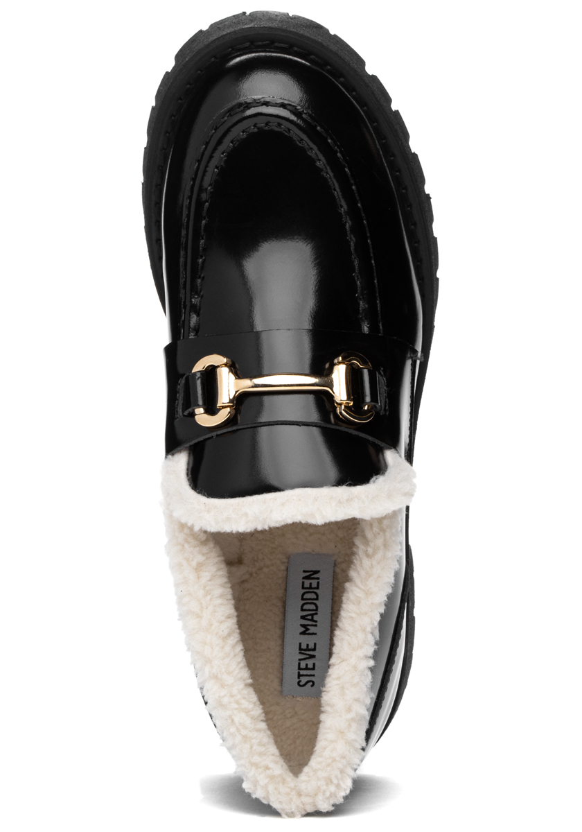 Steve Madden Lando-F Loafer Black Leather