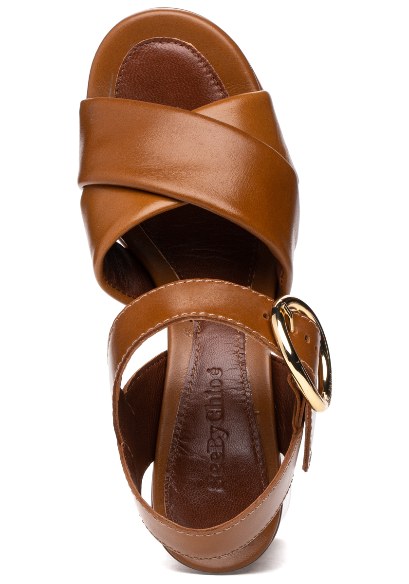 【関税込み】See by Chloe タン Lyna ヒールサンダル SEE BY CHLOÉ LYNA | Tan Women's Sandals | YOOX