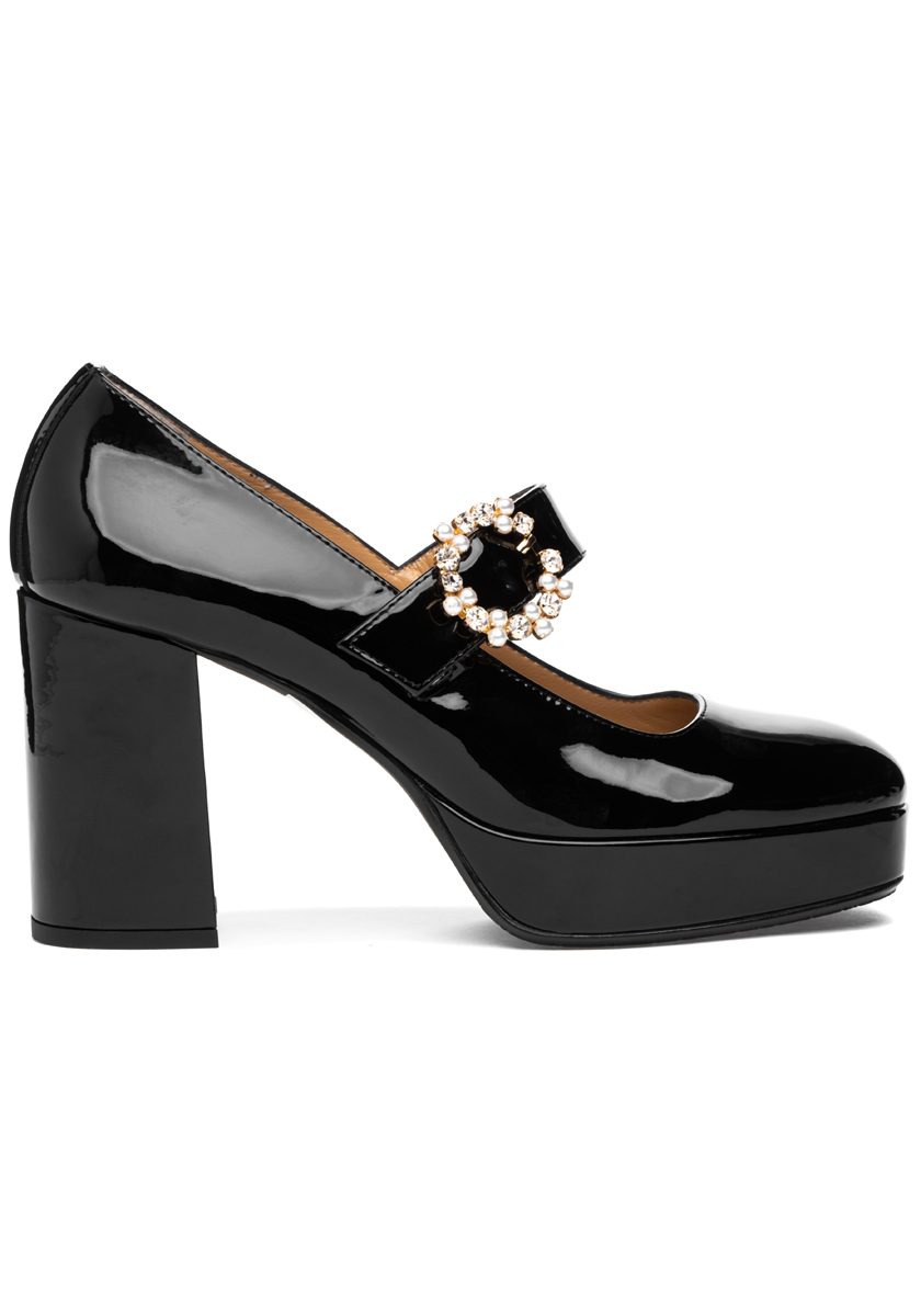 その他 mary5061 275 Central Marty Mary Jane Pump Black Patent Leather