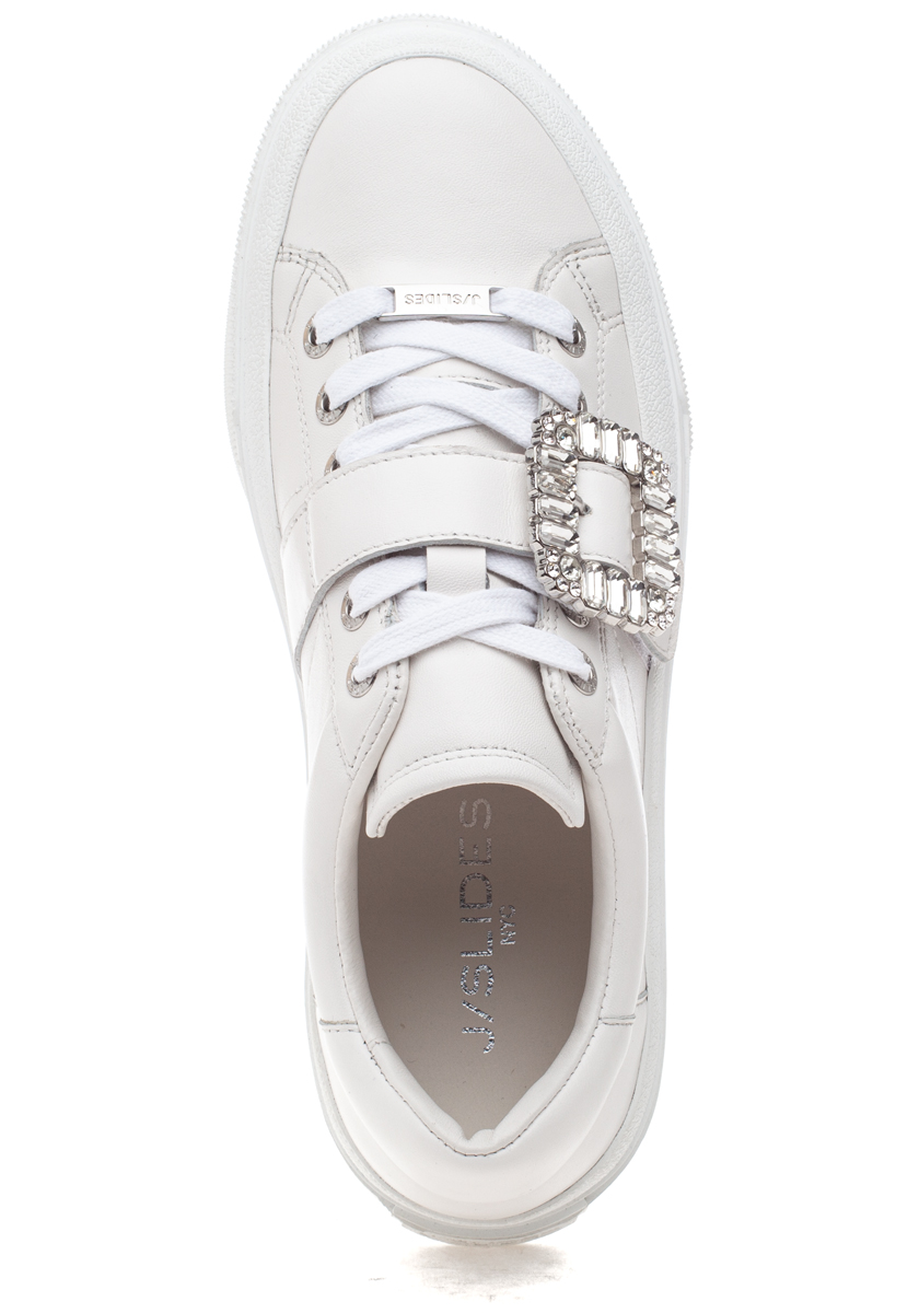 J/Slides Giddy Sneaker White Leather