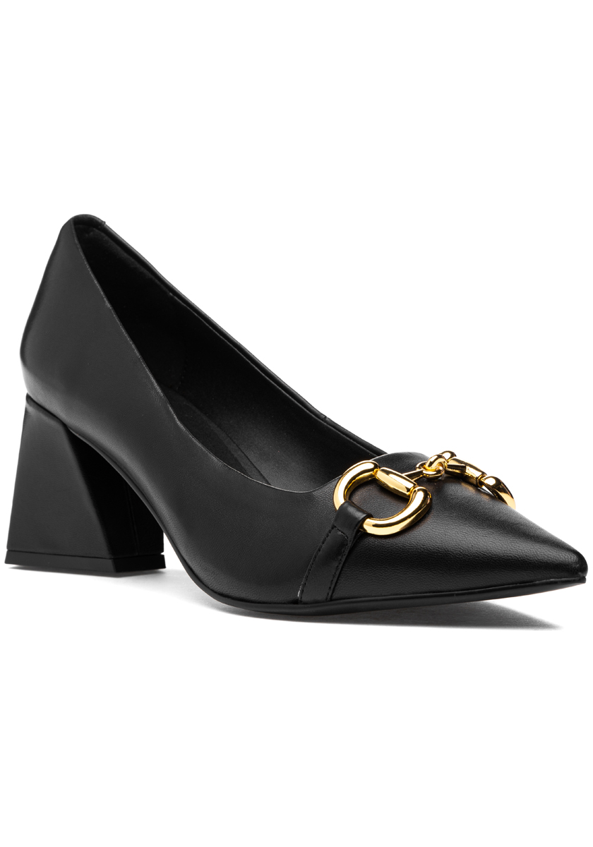 Jeffrey Campbell Happy Hour Pump Black Leather