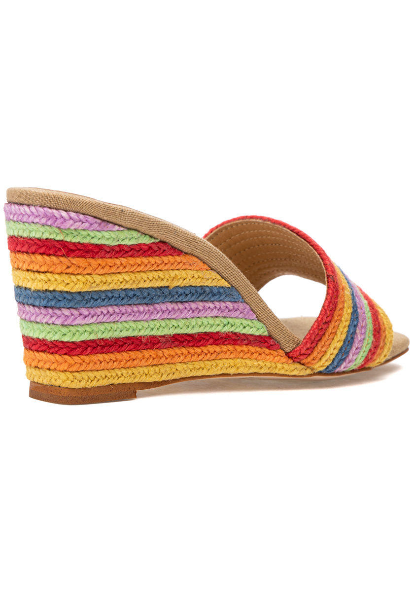 Jeffrey Campbell Appetit Wedge Sandal Colorful Jute