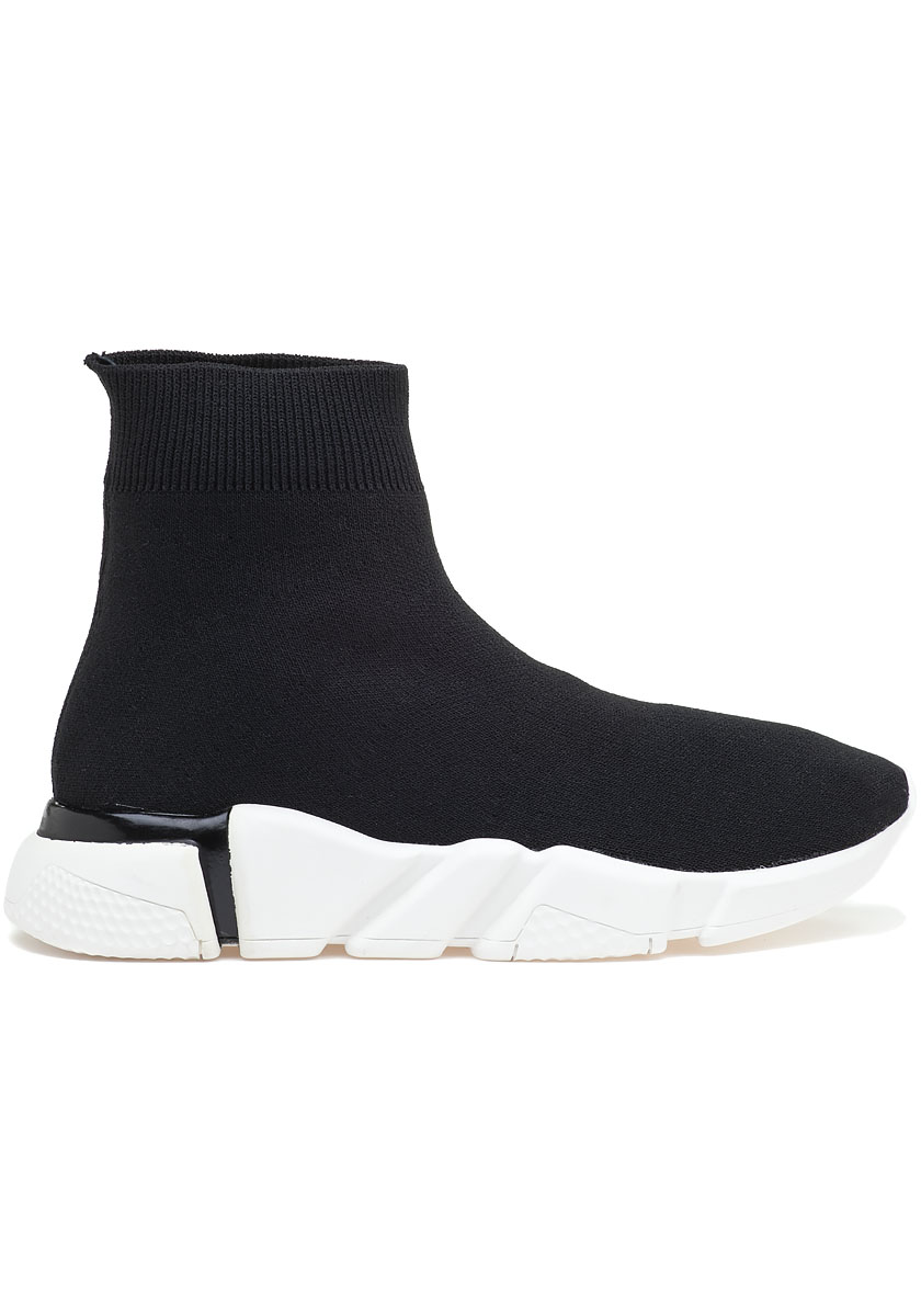 Jeffrey Campbell Redman Stretch Sneaker Black Fabric