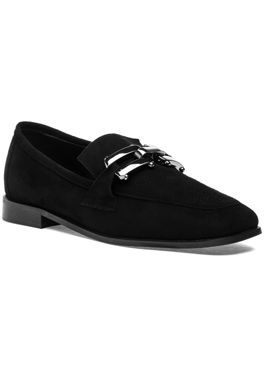 275 Central Liza Loafer Black Suede