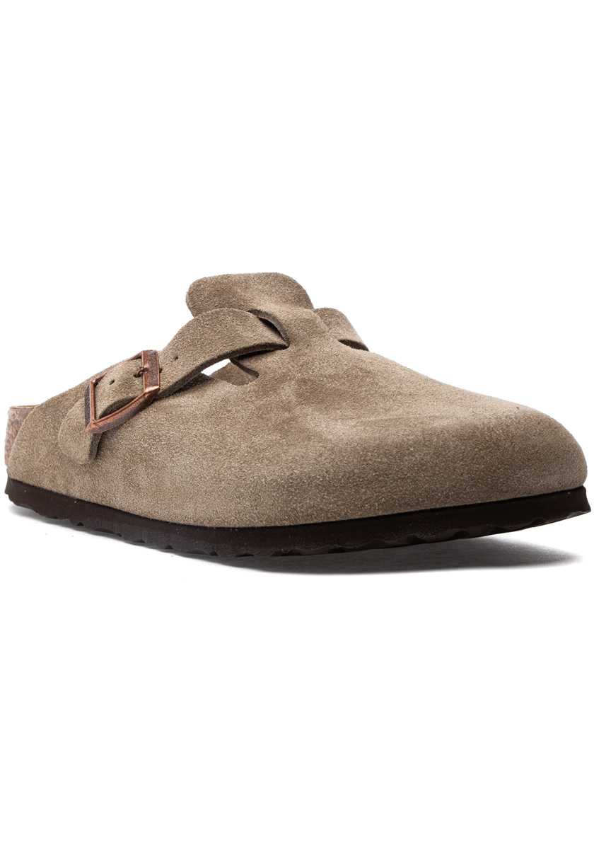 Birkenstock Boston Soft Footbed Clog Taupe Suede