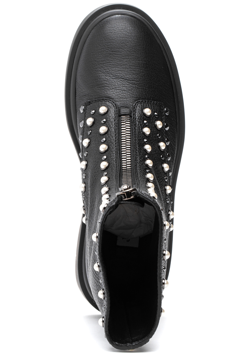 Jimmy Choo Nola Flat Boot Black/Pearl/Gunmetal