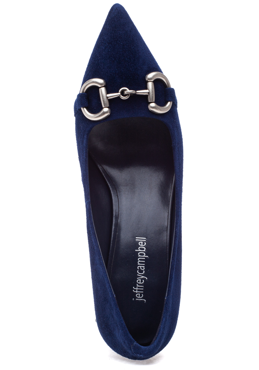Jeffrey Campbell Happy Hour Pump Navy Suede