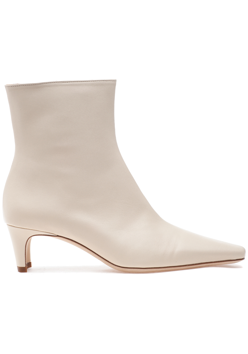 Staud Wally Ankle Boot Cream Leather