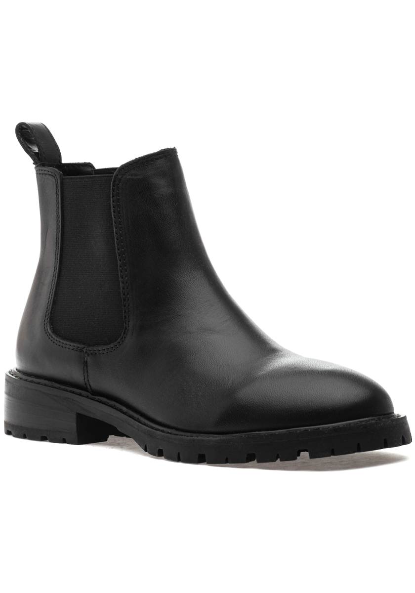 Steve Madden Leopold Boot Black Leather