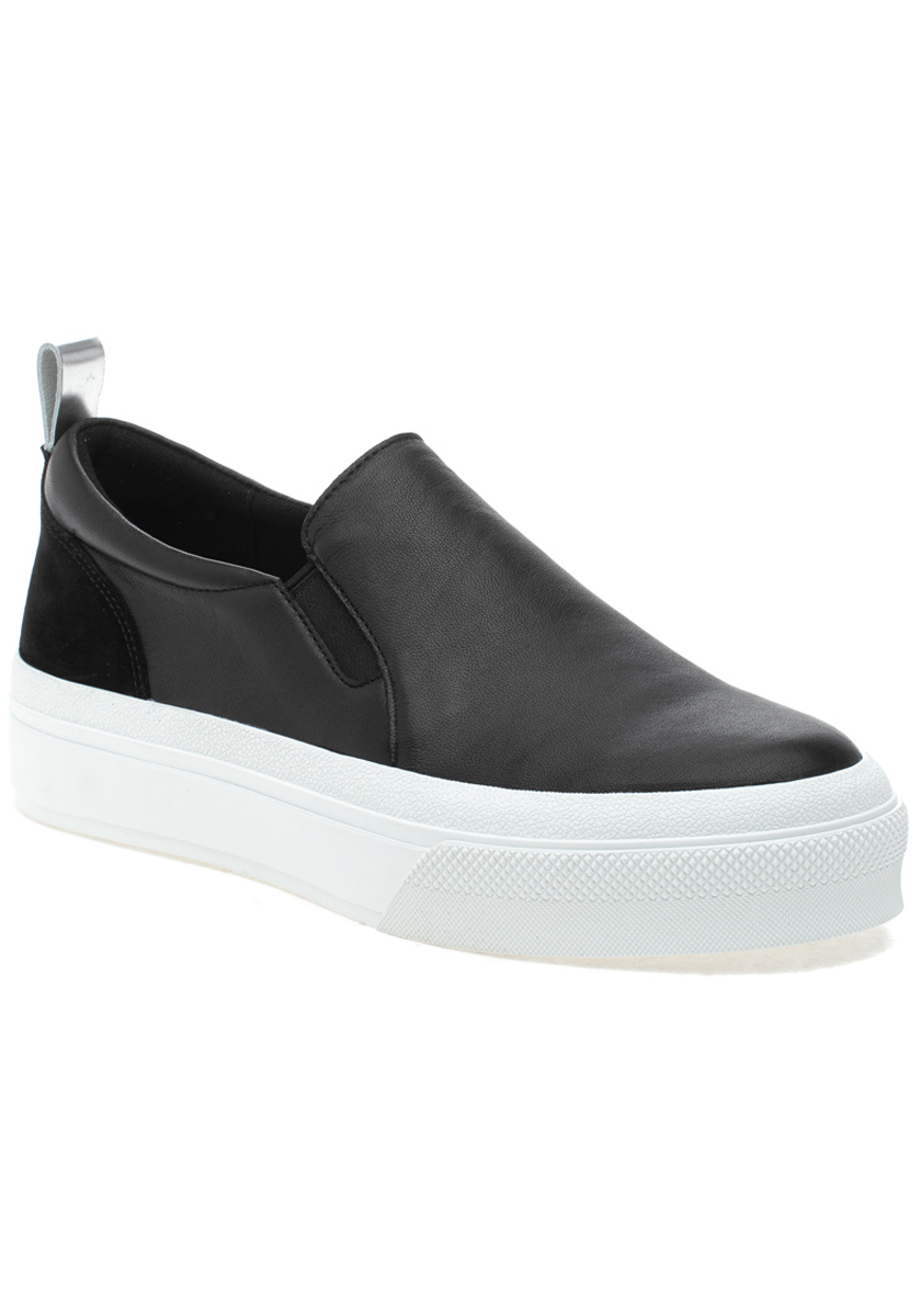J/Slides Gia Sneaker Black Leather