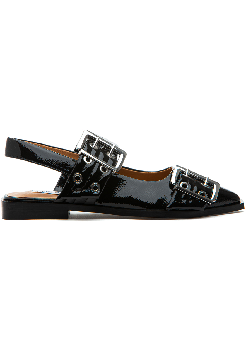 Steve Madden Graya Flat Black Patent