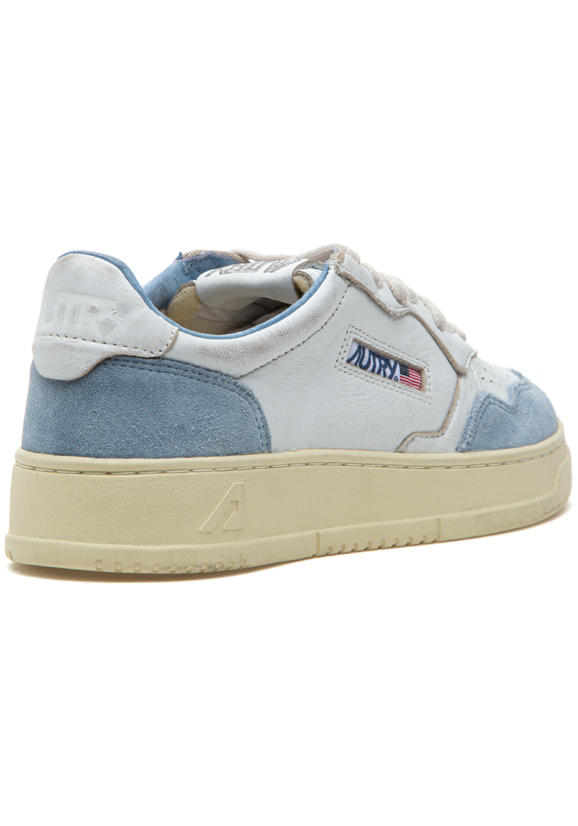 スニーカー AUTRY MEDALIST LOW SUEDE SNEAKERS Autry Medalist Low Tricolor Sneakers In Patridge And Mauve Suede
