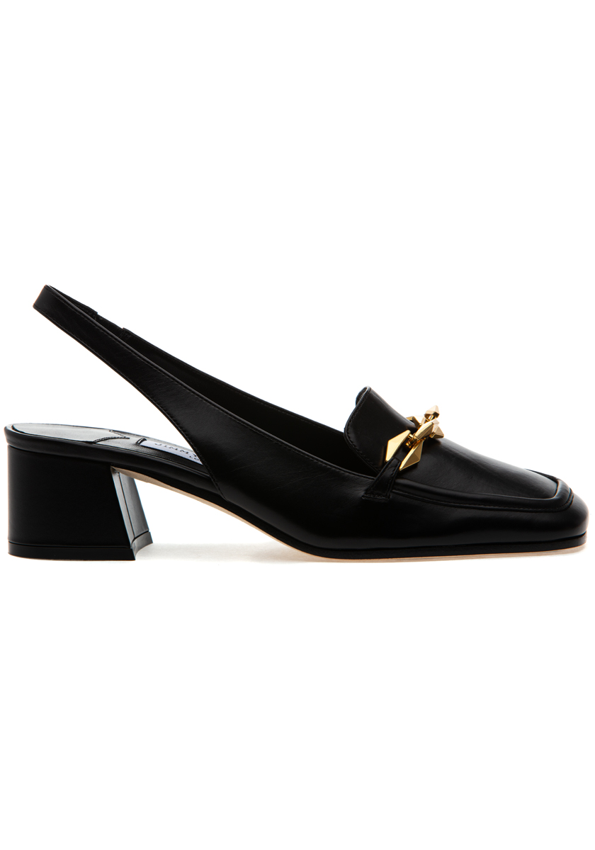 Jimmy Choo Diamond Tilda Slingback 45 Pump Black Leather