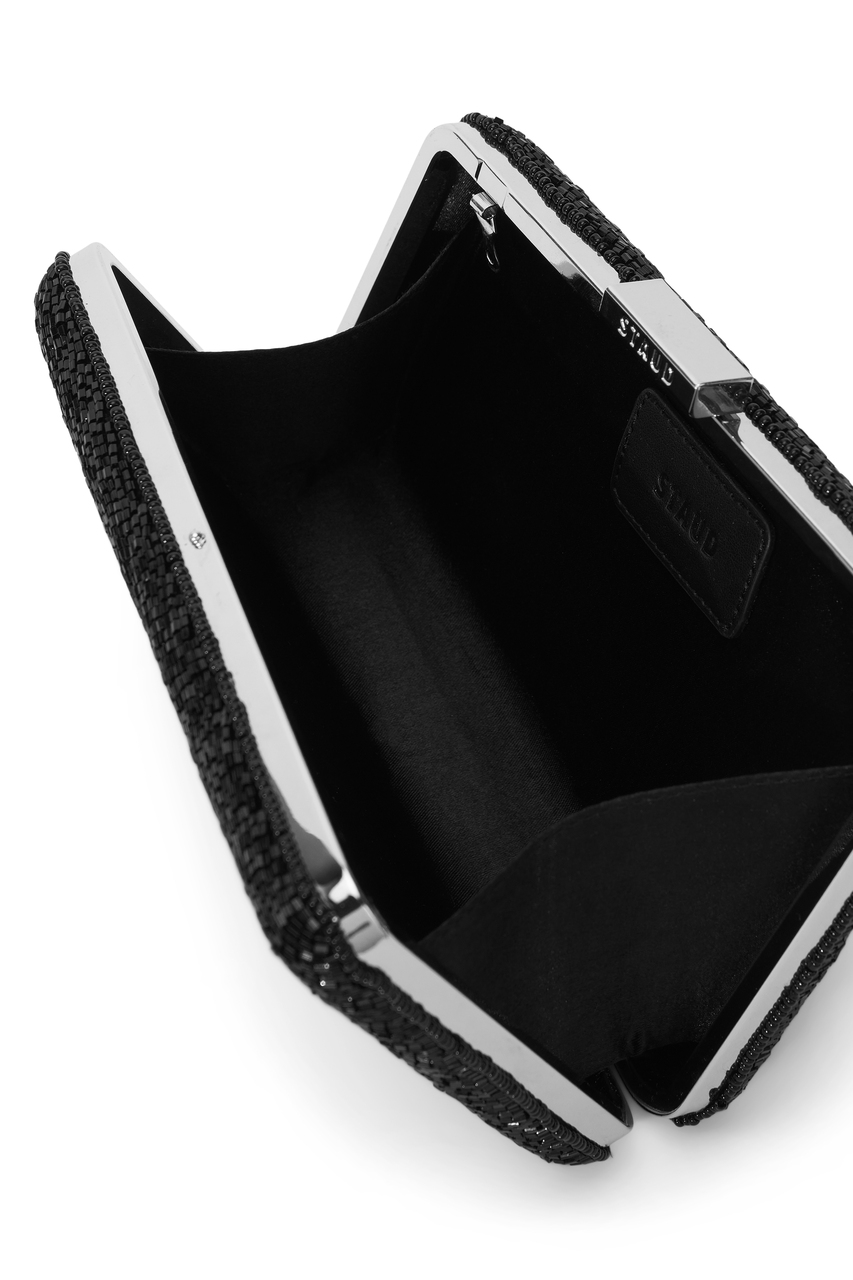Staud Carmella Beaded Clutch Black Starfish