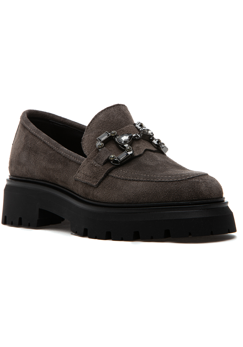 275 Central Layla Loafer Dark Grey Suede