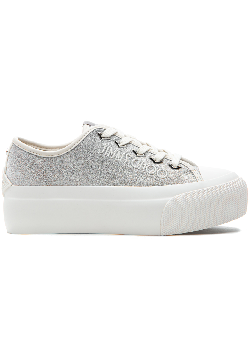 Jimmy Choo Palma Maxi/F Sneaker Silver/Latte