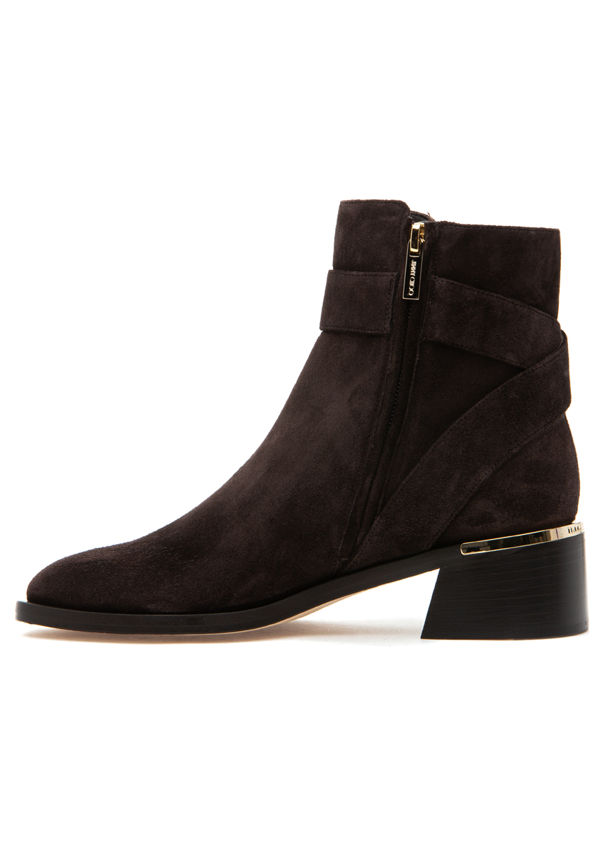 Jimmy Choo Noor 45 Boot Coffee Velvet Suede