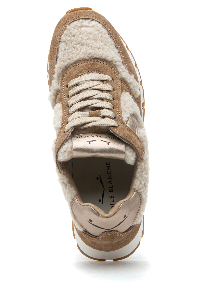 Voile Blanche Julia Fur Sneaker Light Brown-Beige