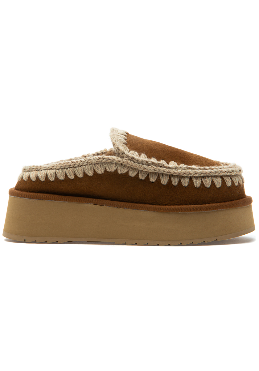 Mou Eskimo Platform Clog Cognac