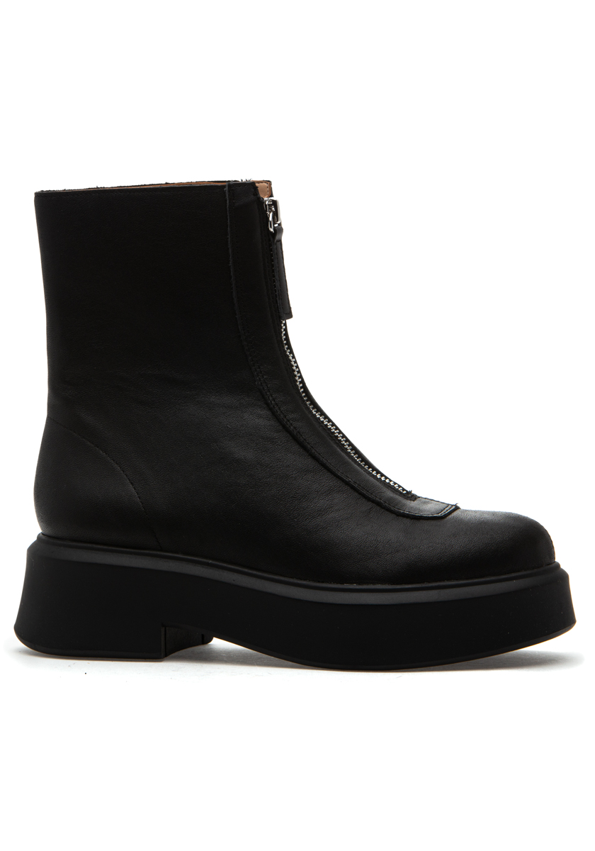 【大特価】Steve Madden JAZMIN BLACK LEATHER ブーツ JAZMIN Black Leather Platform Combat Ankle Bootie | Women's