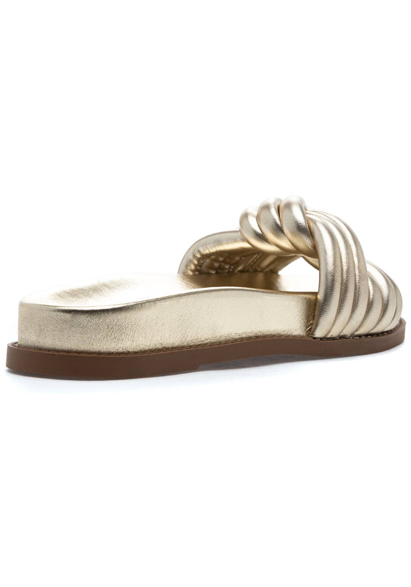 Schutz Bosa Sporty Sandal Gold Leather