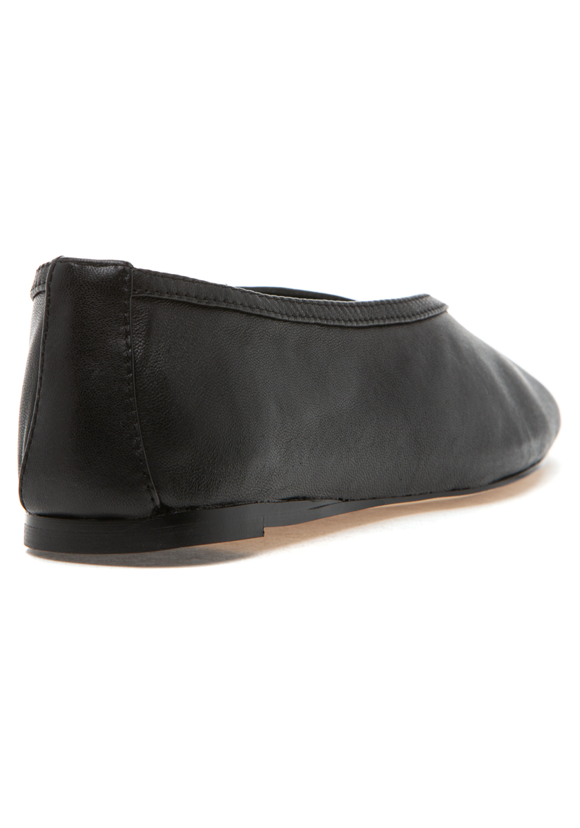 Steve Madden Leni Flat Black Leather