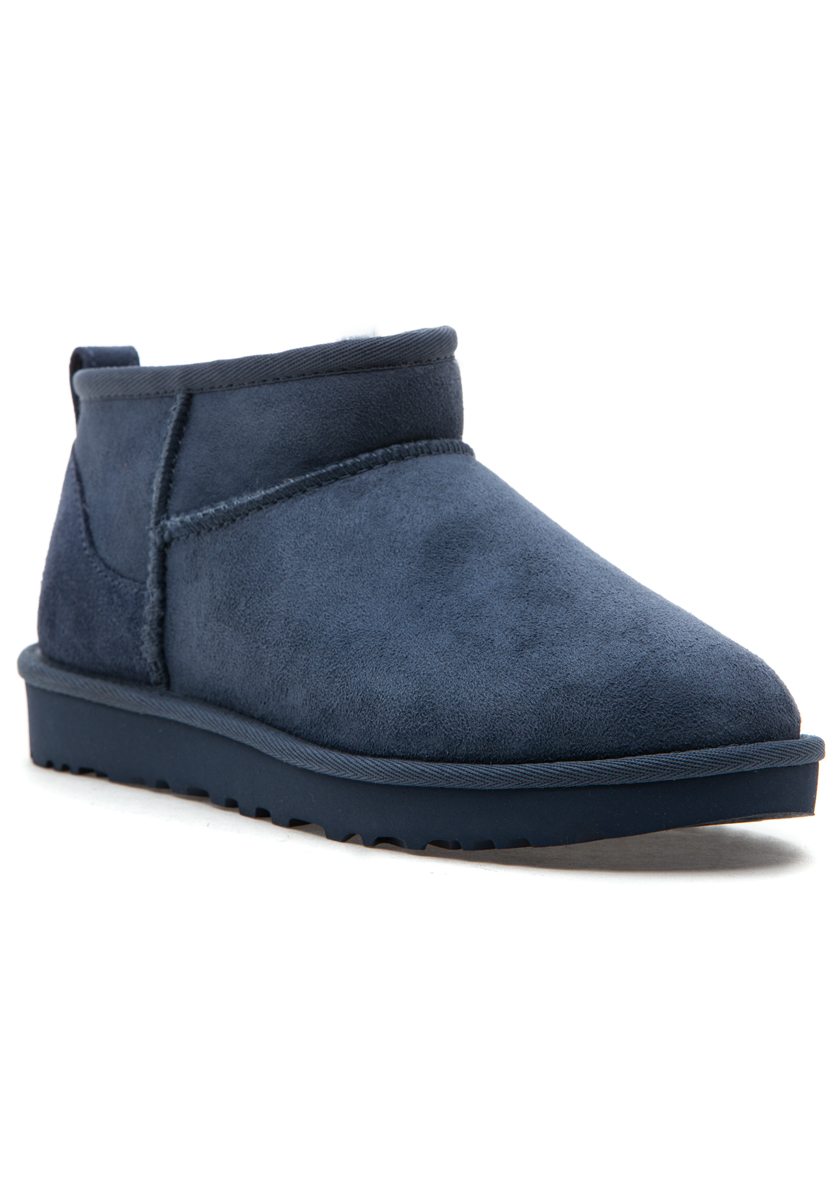フラットシューズ W Classic Ultra Mini Boots - UGG - Leather - Blue W Classic Ultra Mini Ankle Boots - UGG - Leather - Blue