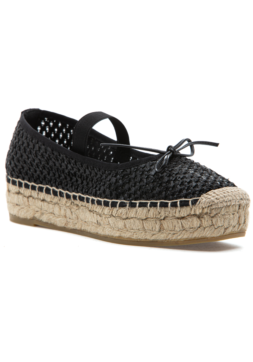 275 Central Manaea Mary Jane Espadrille Black