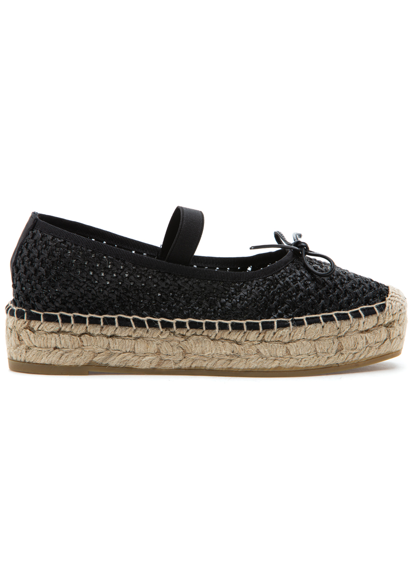 275 Central Manaea Mary Jane Espadrille Black