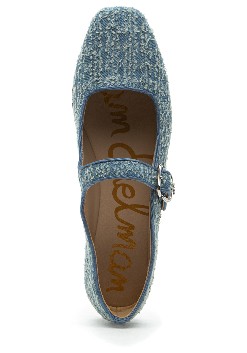 Sam Edelman Michaela Mary Jane Flat Montrose Blue Denim