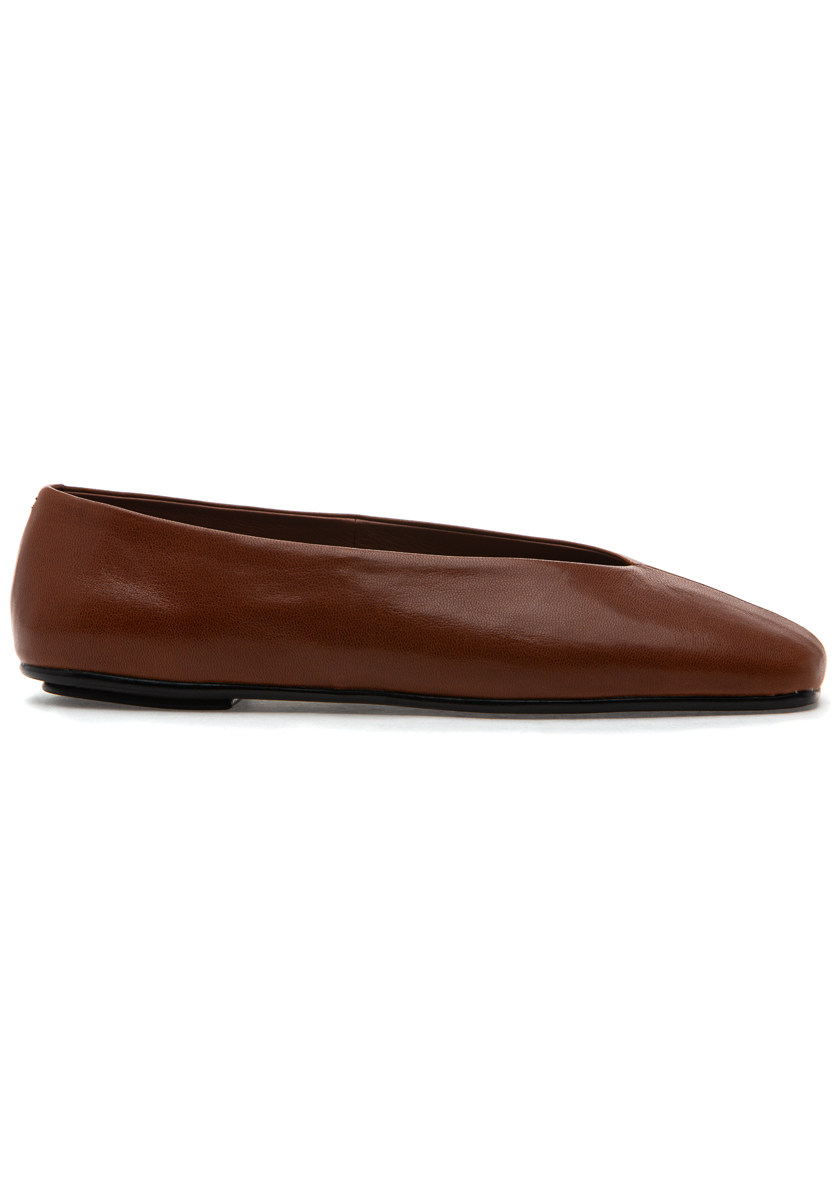 Jeffrey Campbell Fathom Flat Tan Leather