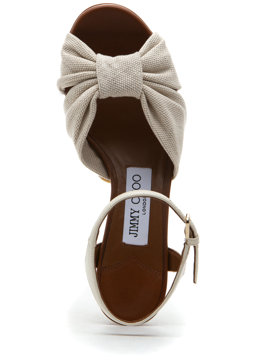 Jimmy Choo Heloise 80 Sandal Tan/Natural