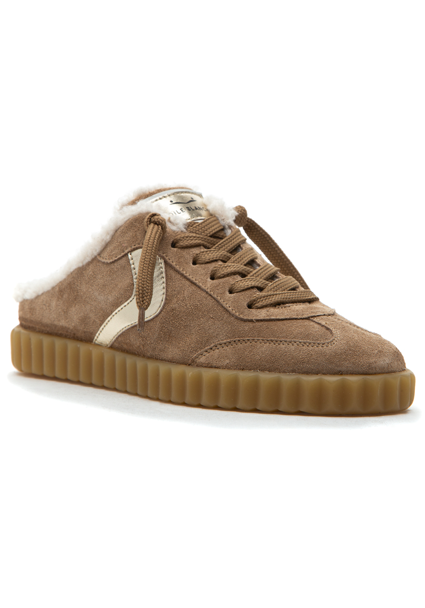 Voile Blanche Ines Mule Sneaker Light Brown Suede