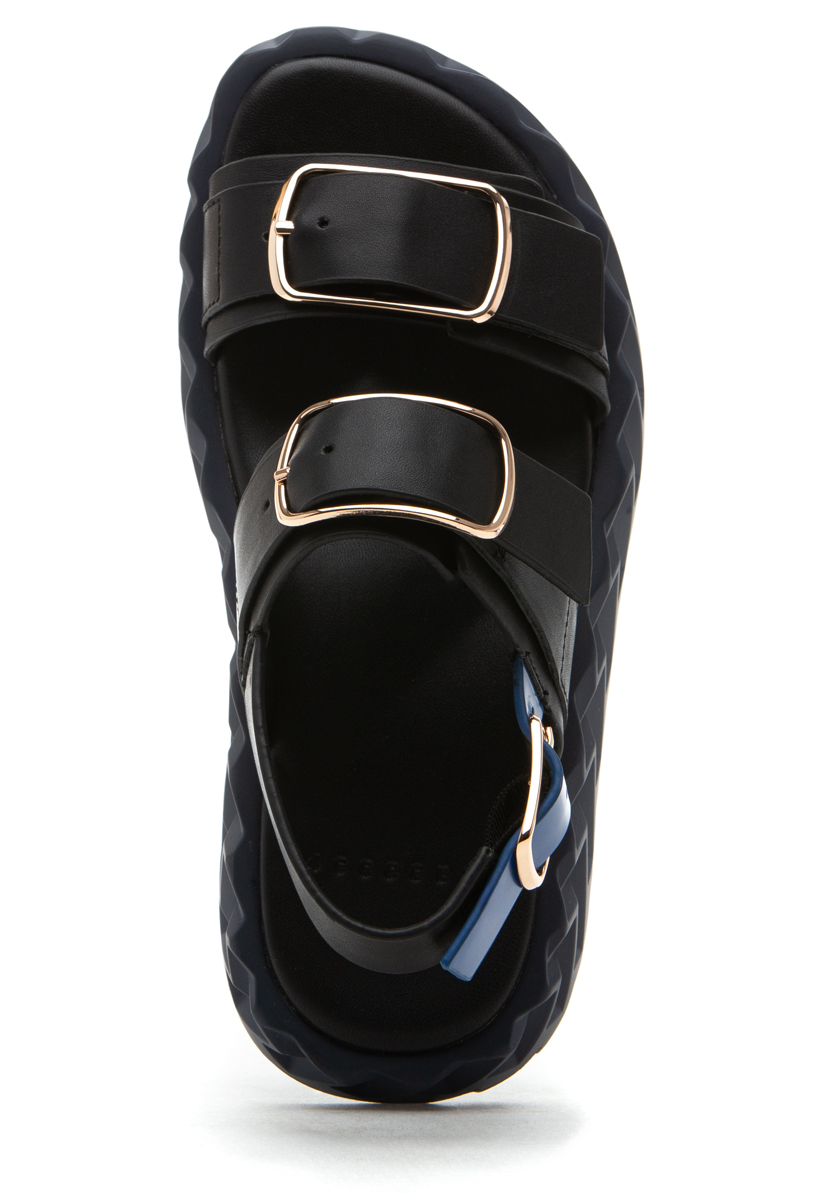 4CCCCEES Jabara Sandy Sandal Black Leather