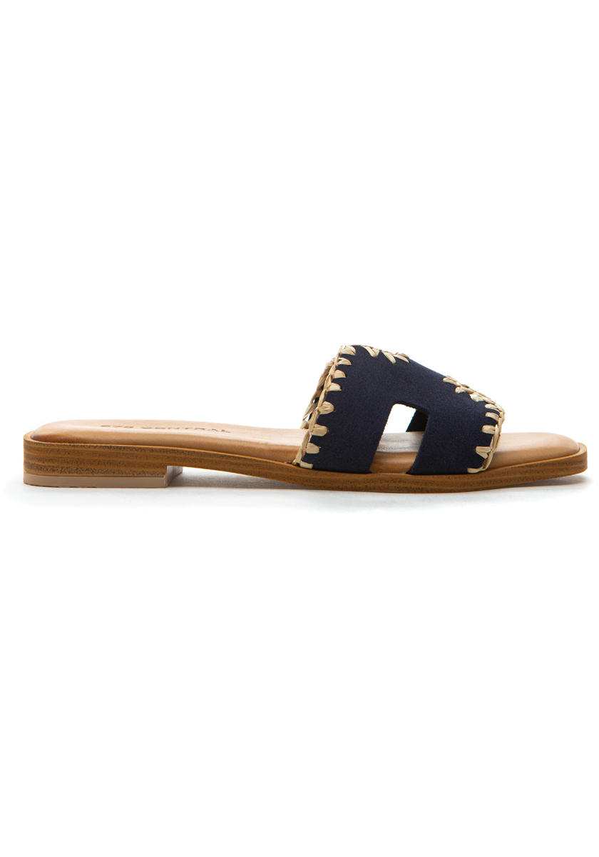 Selena Sandal Navy Suede