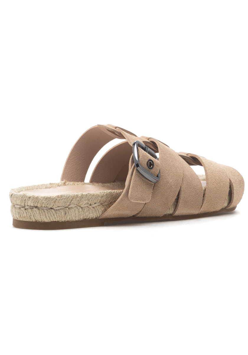 Margo Fisherman Espadrille Taupe Suede