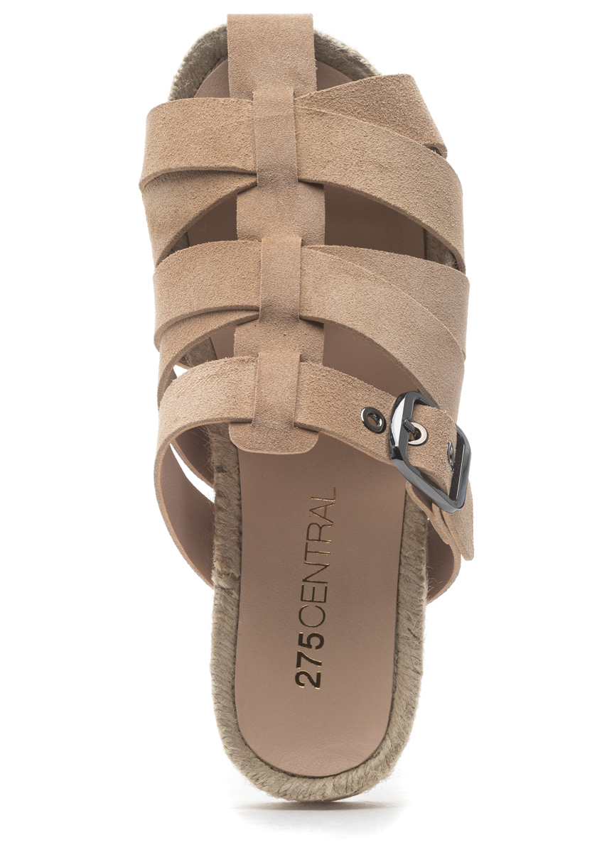 Margo Fisherman Espadrille Taupe Suede