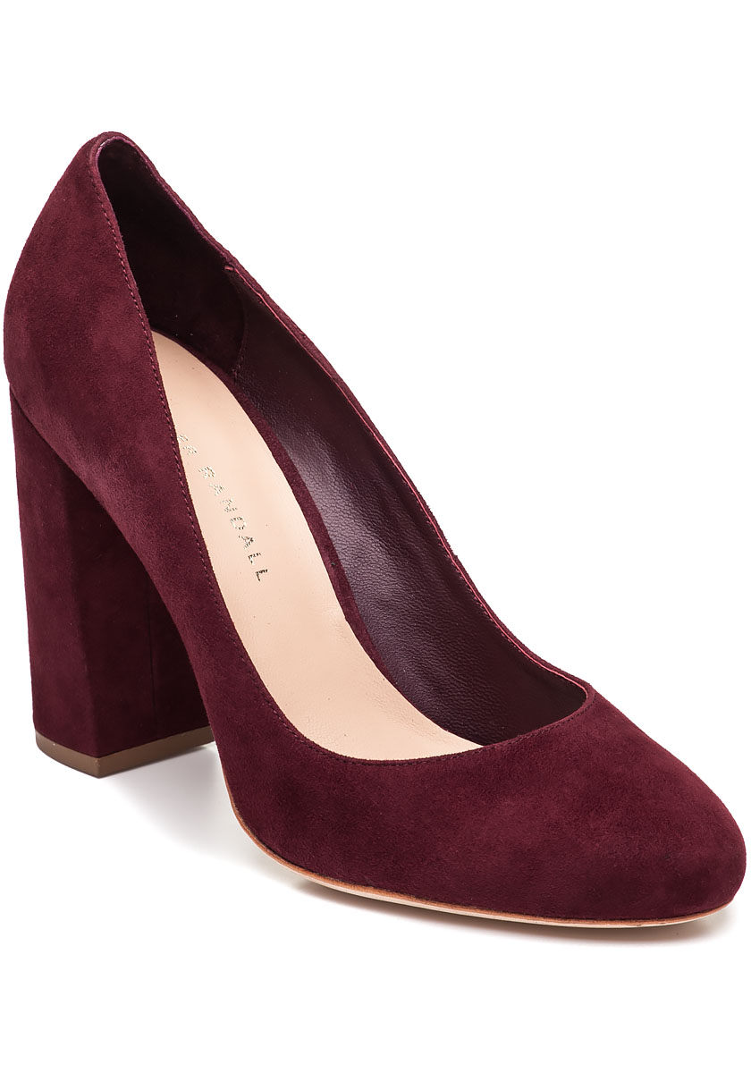 Sydnee Wine Suede Pump - Jildor Shoes