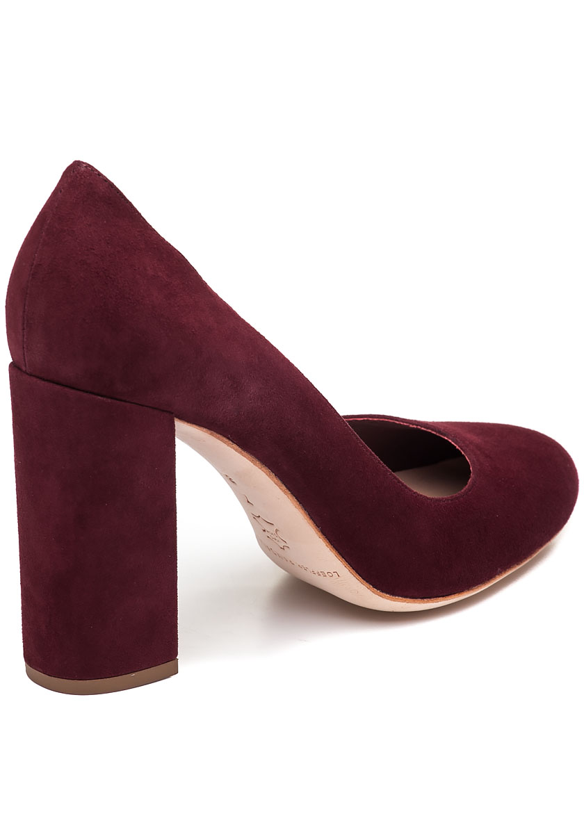 Sydnee Wine Suede Pump - Jildor Shoes